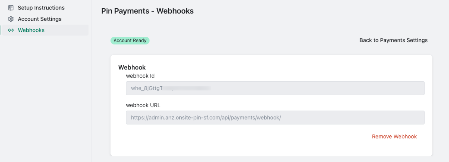 Configure the payments app