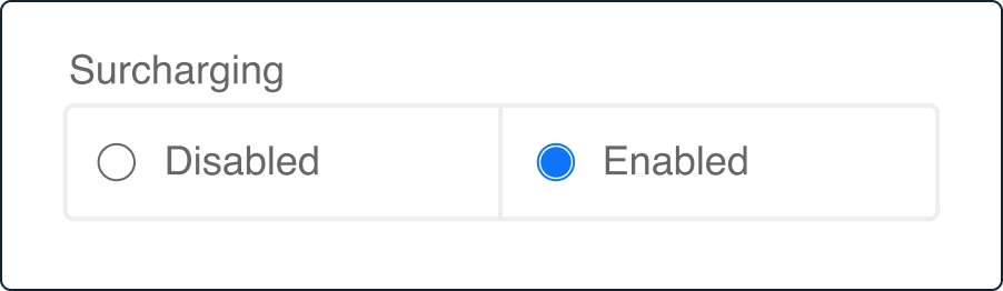 Xero Surchage feature and Enabled selected